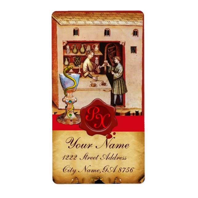 Etiqueta BOWL DE HYGEIA MONOGRAM Medicina, Farmacia (Frente)