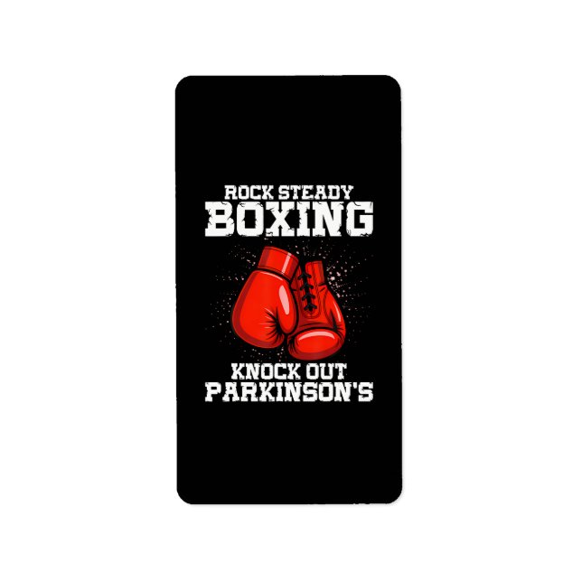 Etiqueta Boxeo Rock Steady Derrota al Parkinson  (Frente)