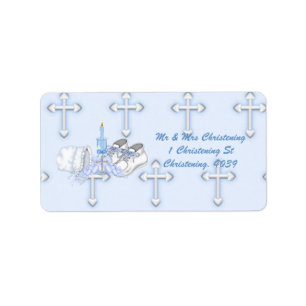 Etiqueta Boys Christening Wish