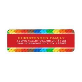 Etiqueta Bricks Toy Construcción Fiesta de Cumpleaños