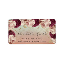 Bridal RSVP Boda Evento Floral Rosa Marsala Azul