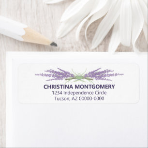 Etiqueta Bridal Shower Lavender Flor Herb Bunds Personaliza