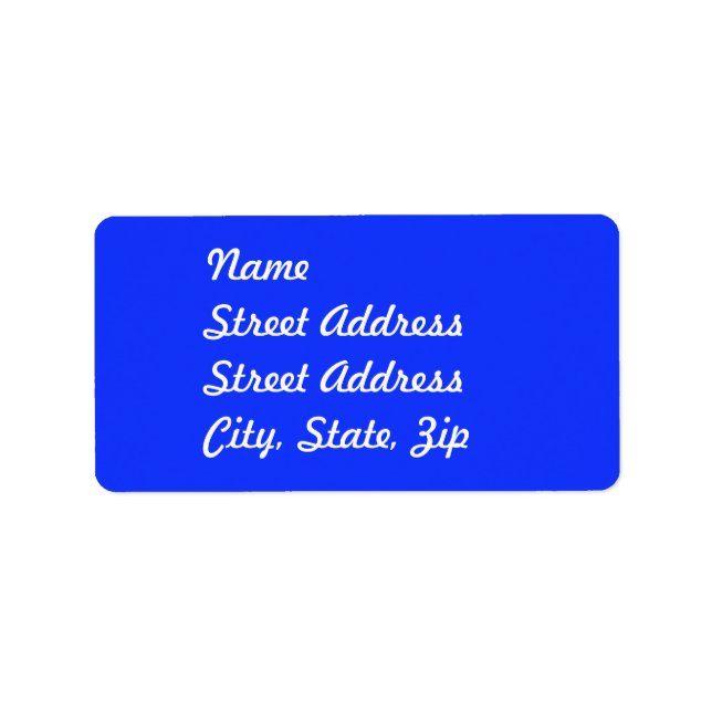 Etiqueta Bright Blue Address Sticker (Frente)