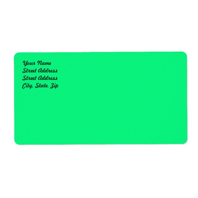 Etiqueta Bright Green Shipping Label (Frente)