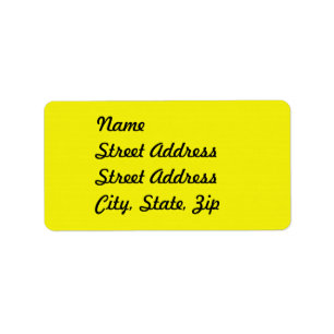 Etiqueta Bright Yellow Address Sticker