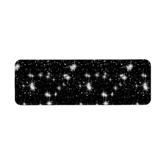 Etiqueta Brillantes Estrellas En El Espacio (Frente)