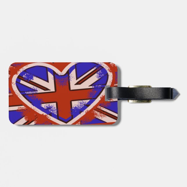 Etiqueta británica del equipaje del estilo del (Atrás Horizontal)