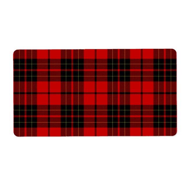 Etiqueta Brodie tartan (Frente)