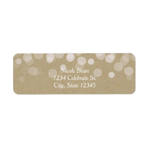 Etiqueta Brown Paper Simple Rustic Wedding Invitation