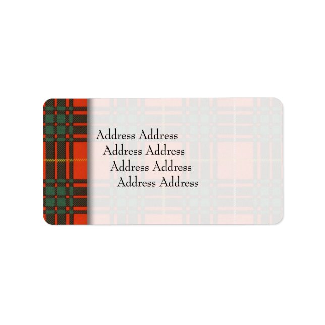 Etiqueta Bruce clan Plaid Scottish tartan (Frente)