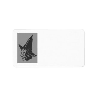 Etiqueta Bruja monocroma