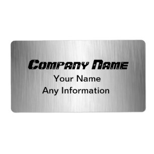 Etiqueta Brushed Metal Look Return Address Shipping Labels