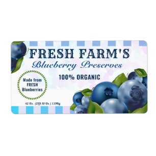 Etiqueta Bueberry Fruit Canning Jar