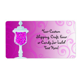 Etiqueta Buffet de vaina rosada caliente Fuchsia