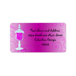 Etiqueta Buffet de vaina rosada caliente Fuchsia