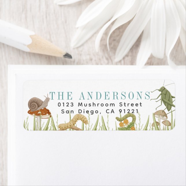 Etiqueta Bugs Insect Critters Mushroom (In situ)