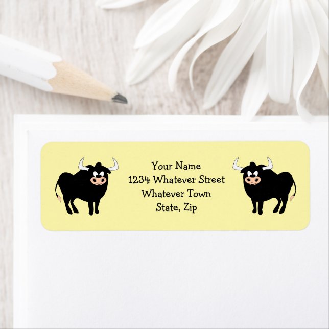 Etiqueta Bull Design Return Address (In situ)