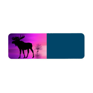 Etiqueta Bull Moose Silhouette