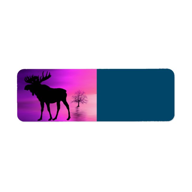 Etiqueta Bull Moose Silhouette (Frente)