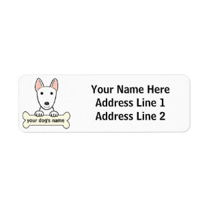 Etiqueta Bull terrier personalizado
