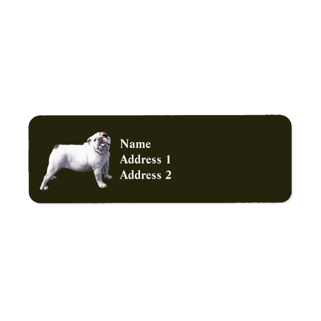 Etiqueta Bulldog De Pie (Frente)