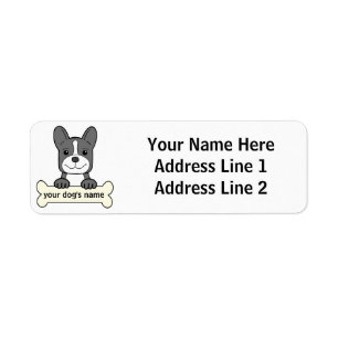 Etiqueta Bulldog francés personalizado