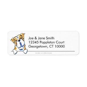 Etiqueta Bulldog inglés n limpia simple