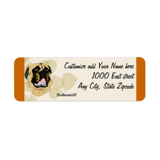 Etiqueta Bullmastiff Tan Leaves