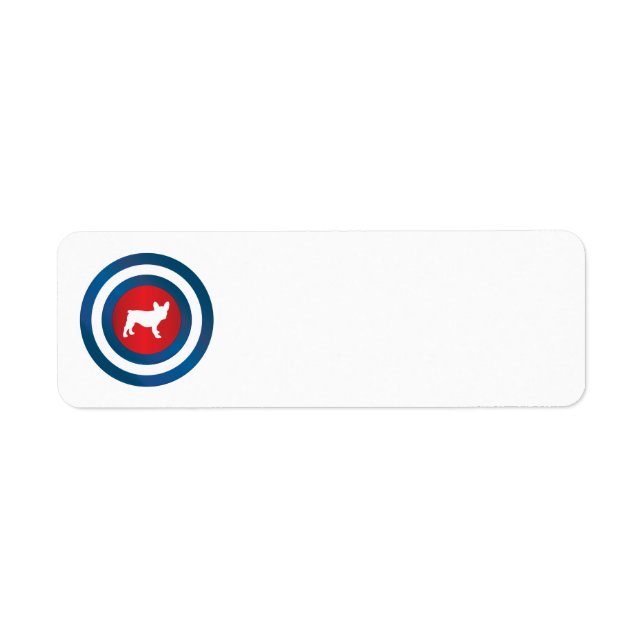Etiqueta Bullseye Frenchie (b) (Frente)