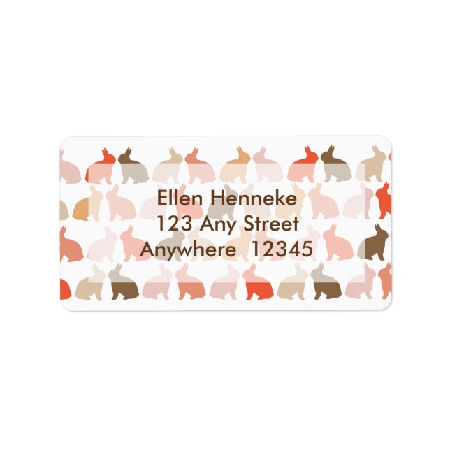 Etiqueta Bunnies de Pascua (Frente)