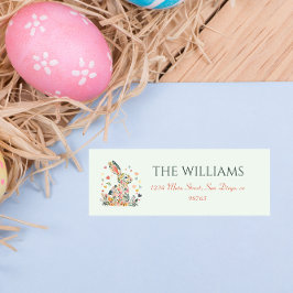 Etiqueta Bunny de primavera