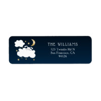 Bunny Stars Moon Baby Shower Return Address