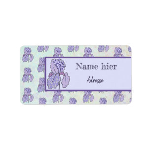 Etiqueta bunte Iris Adressaufkleber