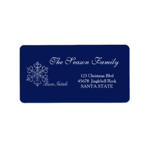 Etiqueta Buon Natale Holiday Address Label