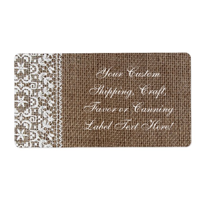 Etiqueta Bupomada simple y encaje (Frente)