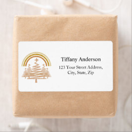 Etiqueta Buques de Fiestas de Arco Iris de Oro