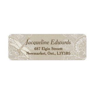 Etiqueta Burlap y Lace Rustic