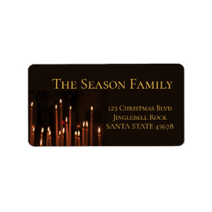 Etiqueta Burning Candles Christmas label