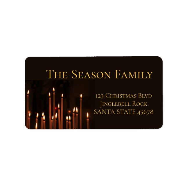 Etiqueta Burning Candles Christmas label (Frente)