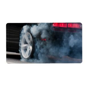 Etiqueta Burnout de coche negro
