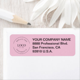 Etiqueta Business logo here Custom Corporate Pink