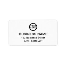 Business Logo Return Address Label l White