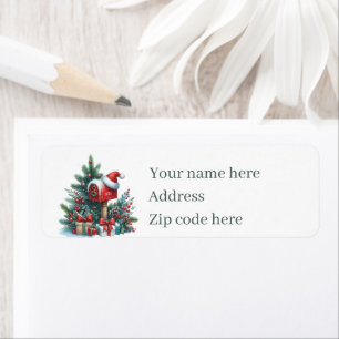 Etiqueta Buzón de Navidad festivo personalizable