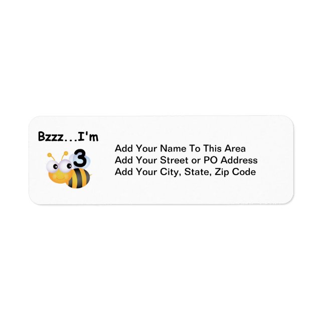 Etiqueta Buzz Bumblebee camisetas de tercer cumpleaños y re (Frente)