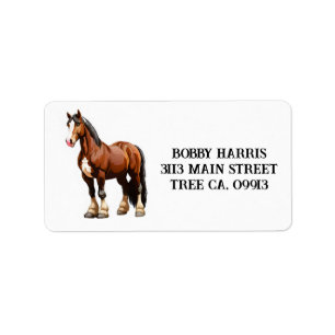 Etiqueta Caballo de Clydesdale