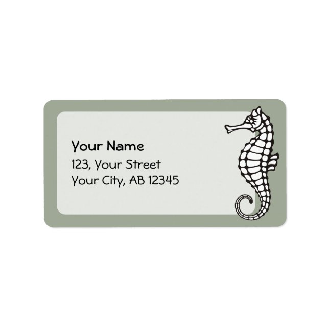 Etiqueta Caballo de mar negro (Frente)