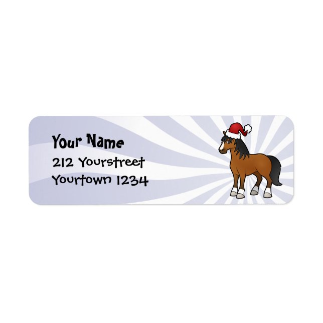 Etiqueta Caballo de Navidad (Frente)
