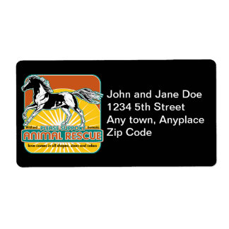Etiqueta Caballo de Rescate Animal