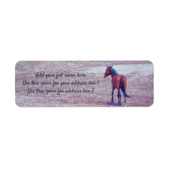 Etiqueta Caballo desierto P8640 (Frente)