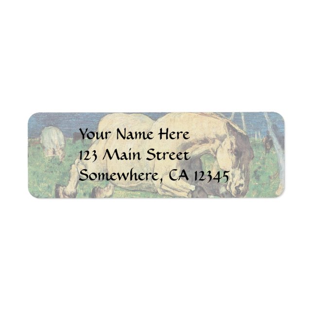 Etiqueta Caballo galopante de Giovanni Segantini, Arte Vint (Frente)